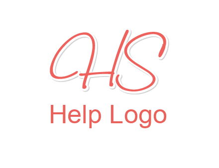 script font letter HS