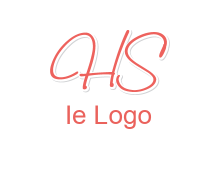 script font letter HS