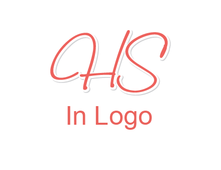 script font letter HS