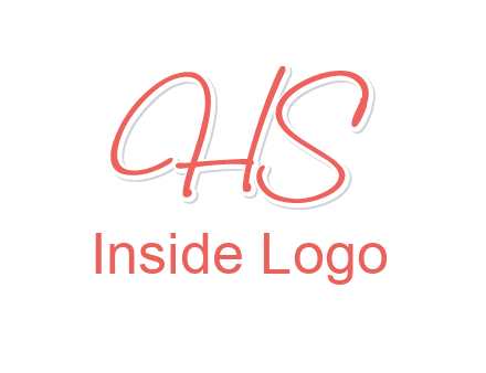 script font letter HS