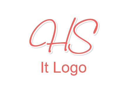 script font letter HS