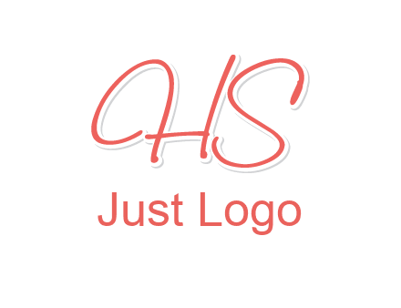 script font letter HS
