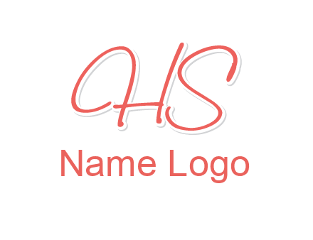 script font letter HS