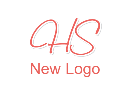 script font letter HS