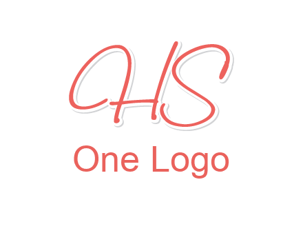 script font letter HS
