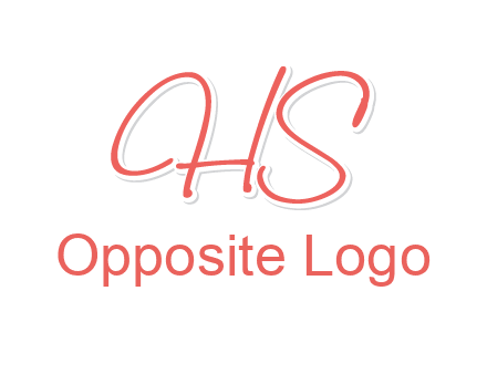 script font letter HS
