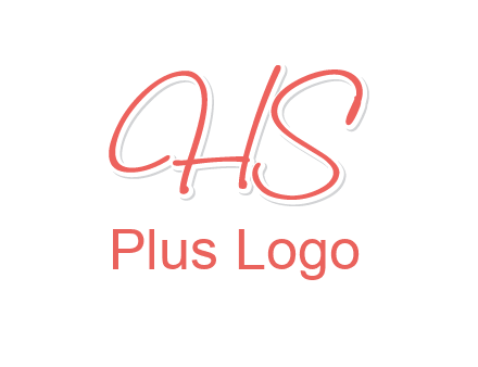 script font letter HS