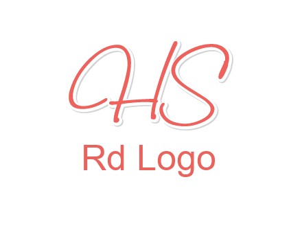 script font letter HS