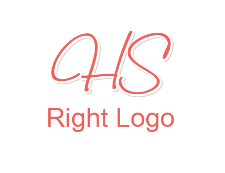 script font letter HS