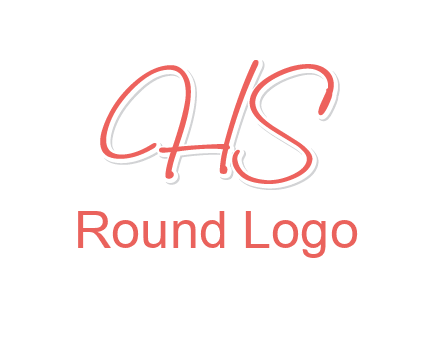 script font letter HS
