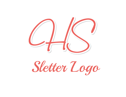 script font letter HS