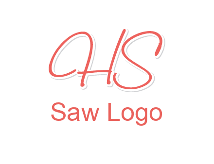 script font letter HS