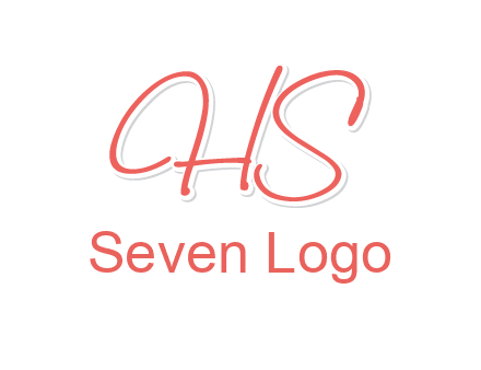 script font letter HS