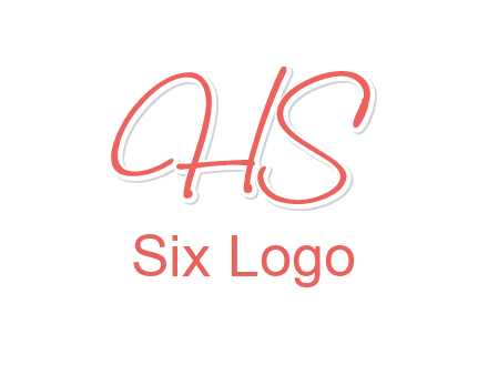 script font letter HS