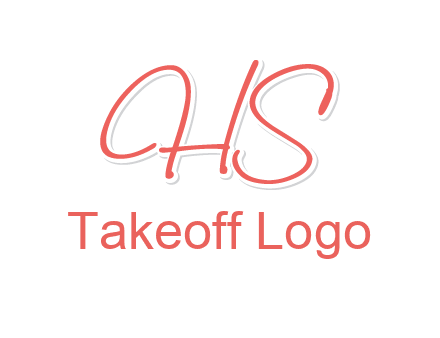 script font letter HS
