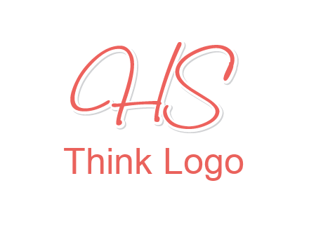 script font letter HS