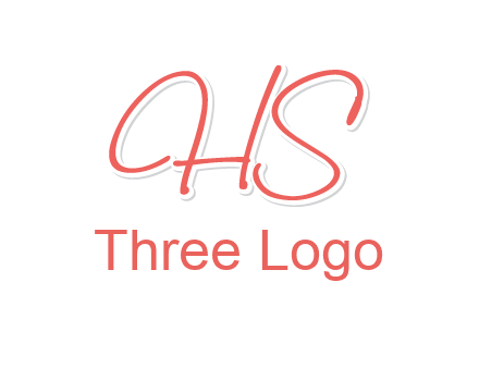 script font letter HS