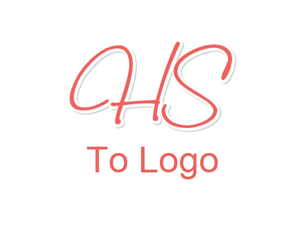 script font letter HS