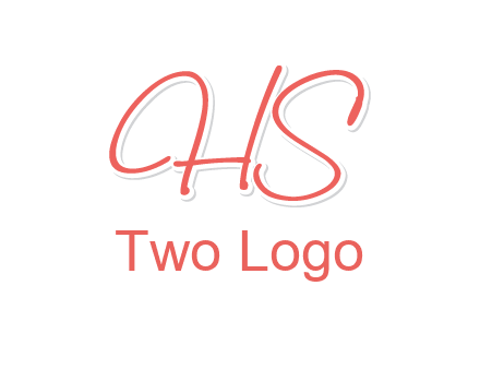 script font letter HS