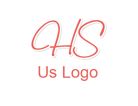 script font letter HS