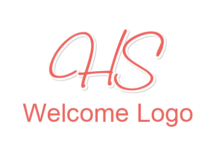 script font letter HS