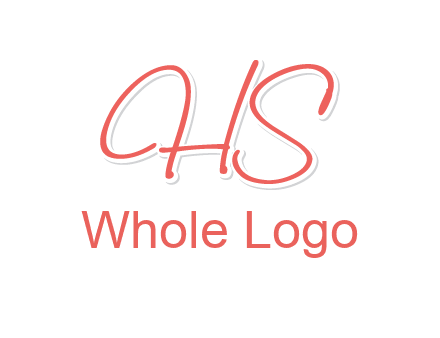 script font letter HS