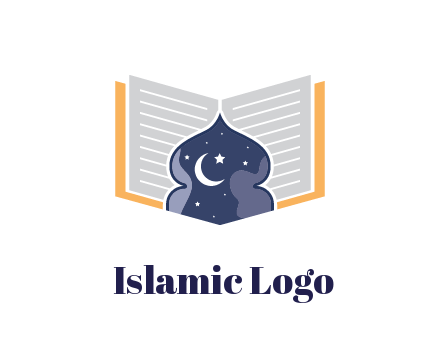 mosque with stars and moon in Quran