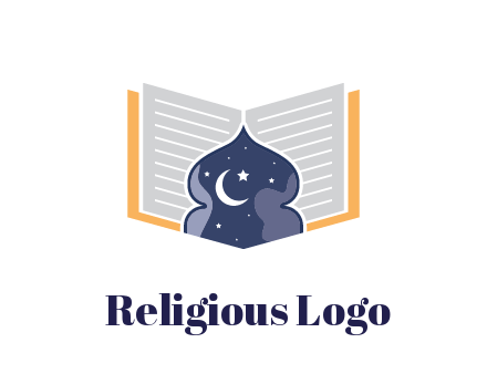 mosque with stars and moon in Quran