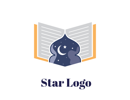 mosque with stars and moon in Quran
