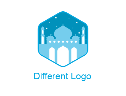 mosque with stars in hexagon