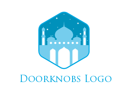 mosque with stars in hexagon