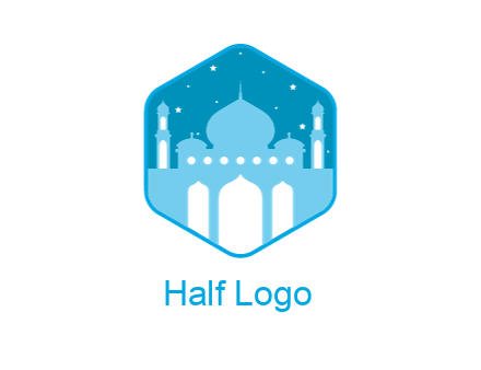mosque with stars in hexagon