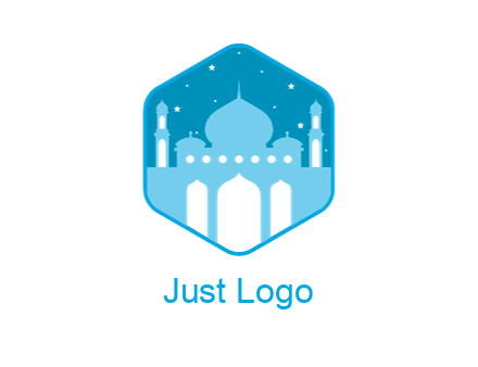 mosque with stars in hexagon
