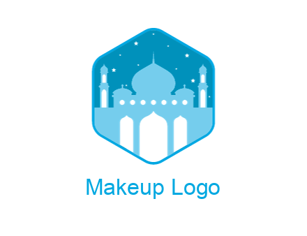 mosque with stars in hexagon