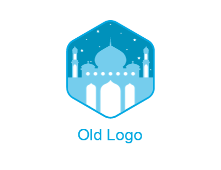 mosque with stars in hexagon
