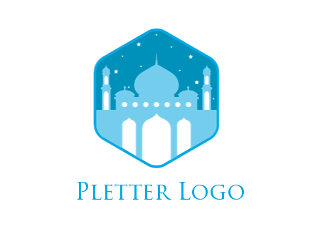 mosque with stars in hexagon