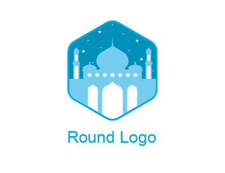 mosque with stars in hexagon