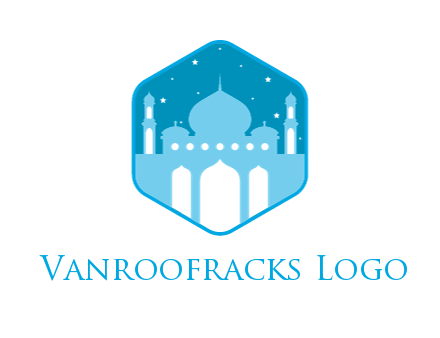 mosque with stars in hexagon