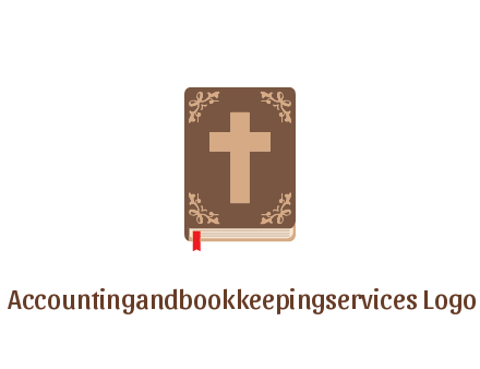 bible with cross and bookmark