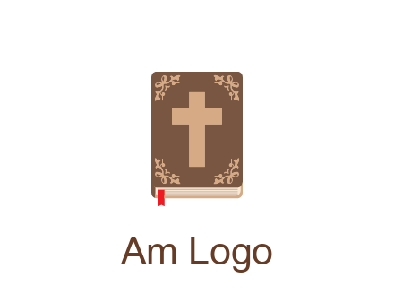bible with cross and bookmark