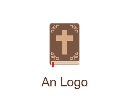 bible with cross and bookmark