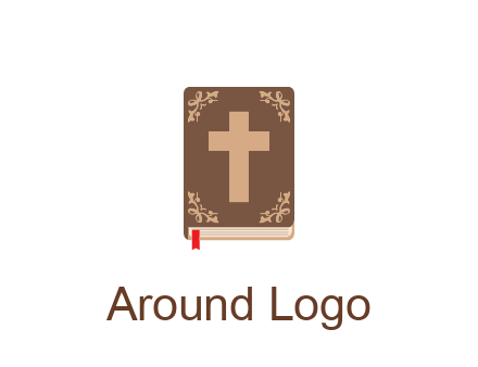 bible with cross and bookmark