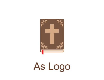 bible with cross and bookmark