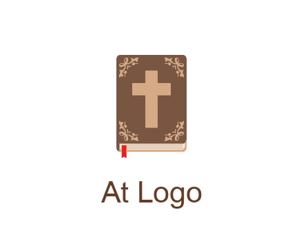 bible with cross and bookmark