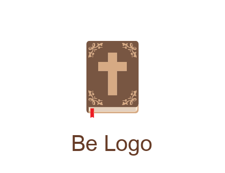 bible with cross and bookmark