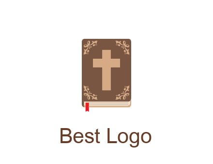 bible with cross and bookmark