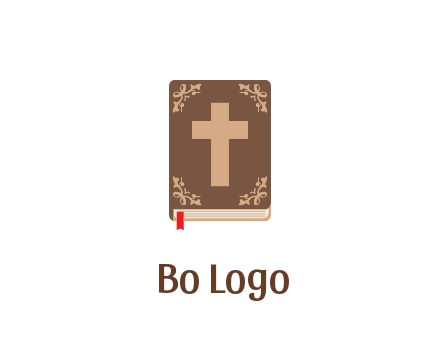 bible with cross and bookmark