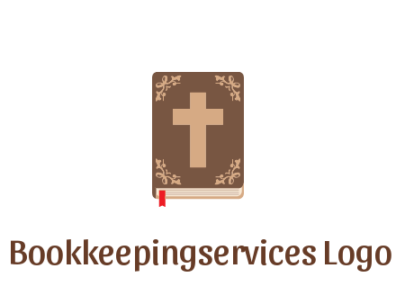 bible with cross and bookmark