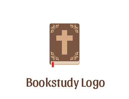 bible with cross and bookmark