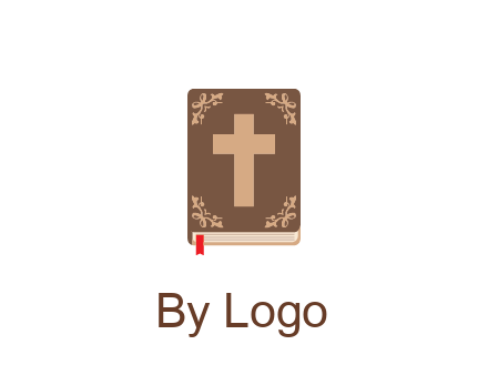 bible with cross and bookmark